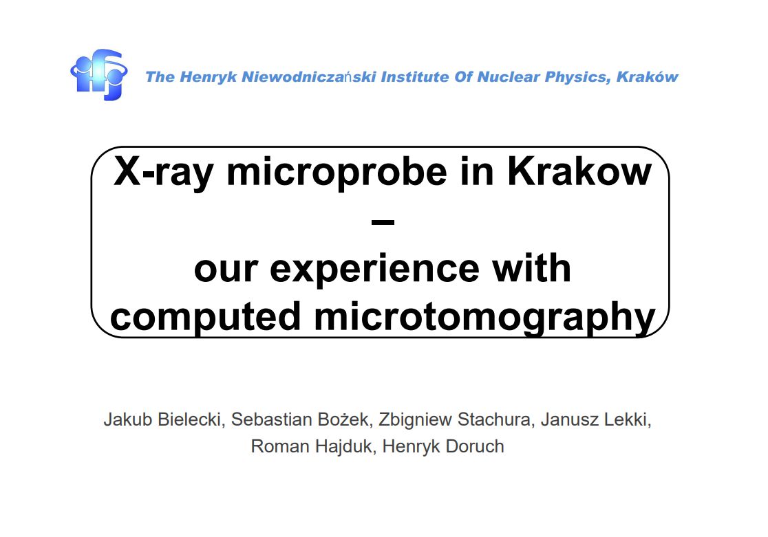 x-ray microprobe computed microtomography